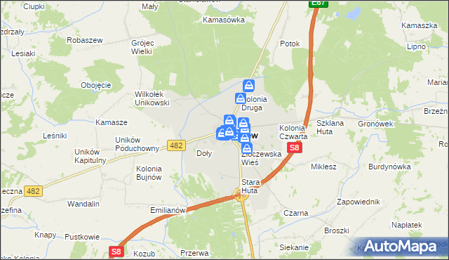 mapa Złoczew, Złoczew na mapie Targeo
