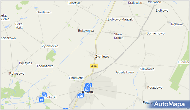 mapa Żychlewo, Żychlewo na mapie Targeo