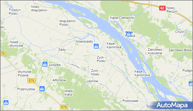 mapa Zyck Polski, Zyck Polski na mapie Targeo