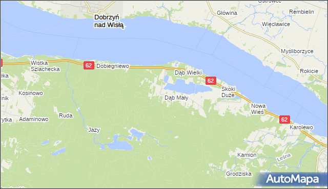 mapa Dąb Mały, Dąb Mały na mapie Targeo