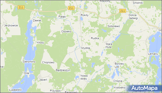 mapa Mydlita, Mydlita na mapie Targeo