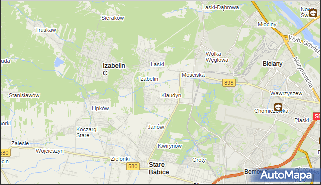 mapa Klaudyn, Klaudyn na mapie Targeo