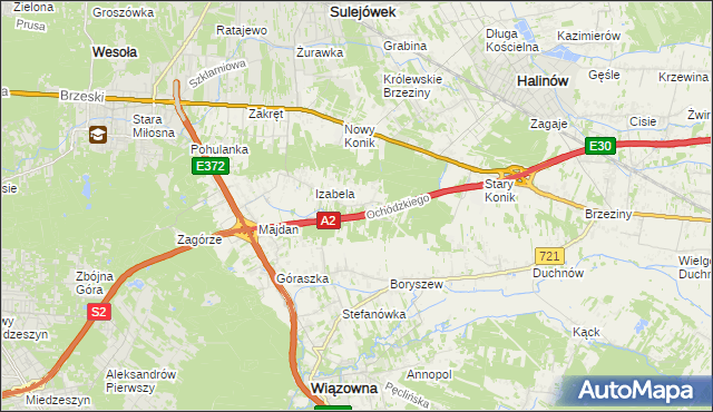 mapa Michałówek gmina Wiązowna, Michałówek gmina Wiązowna na mapie Targeo