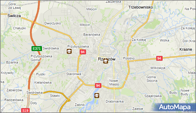 mapa Rzeszów, Rzeszów na mapie Targeo