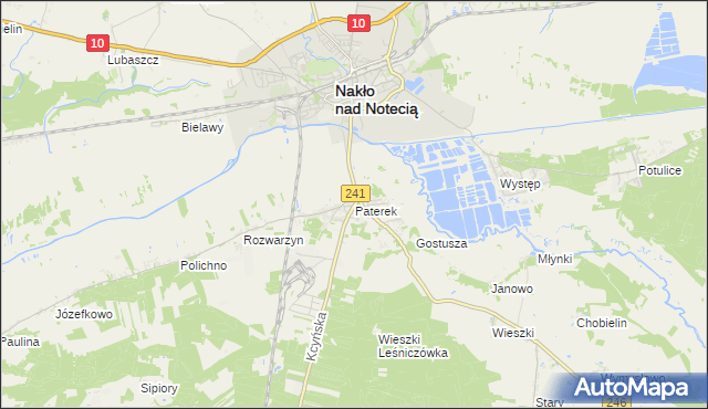 mapa Paterek, Paterek na mapie Targeo