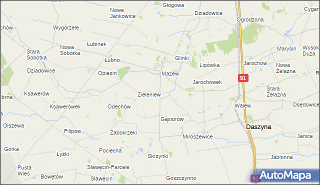 mapa Mazew-Kolonia, Mazew-Kolonia na mapie Targeo