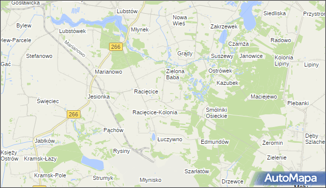 mapa Koszary gmina Sompolno, Koszary gmina Sompolno na mapie Targeo