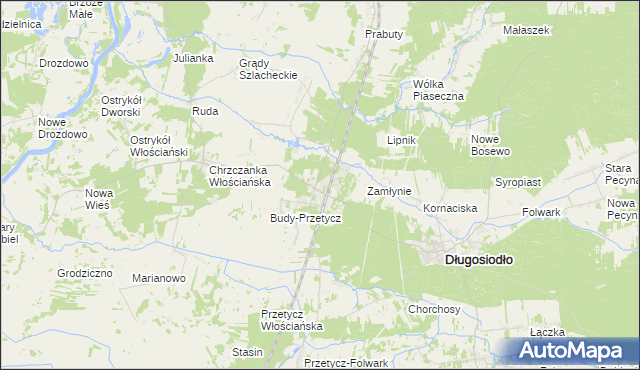 mapa Stare Bosewo, Stare Bosewo na mapie Targeo