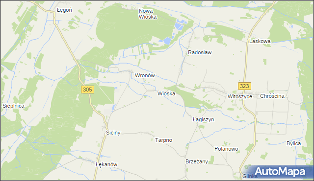 mapa Wioska gmina Niechlów, Wioska gmina Niechlów na mapie Targeo