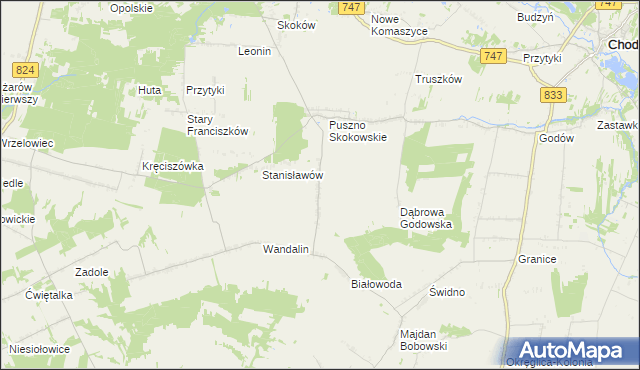 mapa Ludwików gmina Opole Lubelskie, Ludwików gmina Opole Lubelskie na mapie Targeo