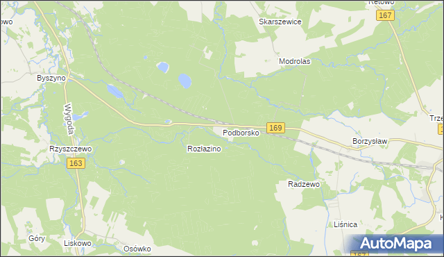 mapa Podborsko, Podborsko na mapie Targeo