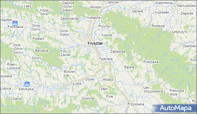 mapa Twierdza, Twierdza na mapie Targeo