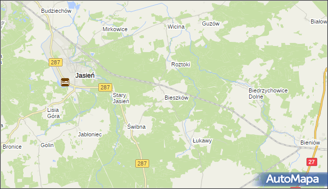 mapa Bieszków, Bieszków na mapie Targeo
