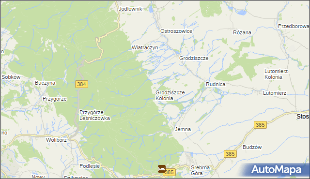 mapa Grodziszcze Kolonia, Grodziszcze Kolonia na mapie Targeo