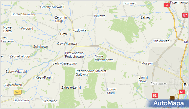 mapa Nowe Przewodowo, Nowe Przewodowo na mapie Targeo