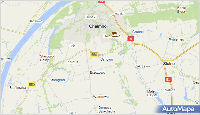 mapa Osnowo, Osnowo na mapie Targeo