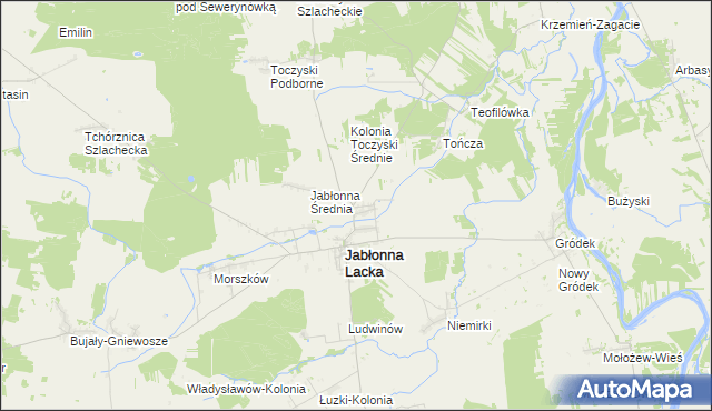 mapa Stara Jabłonna, Stara Jabłonna na mapie Targeo