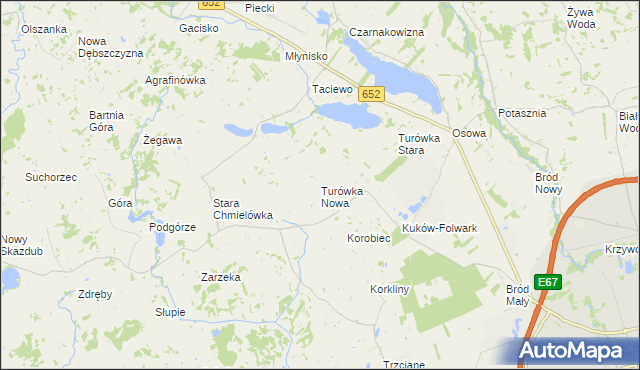 mapa Turówka Nowa, Turówka Nowa na mapie Targeo