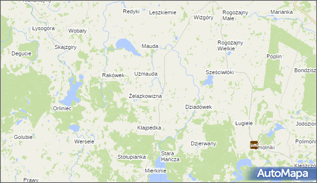 mapa Antosin gmina Wiżajny, Antosin gmina Wiżajny na mapie Targeo