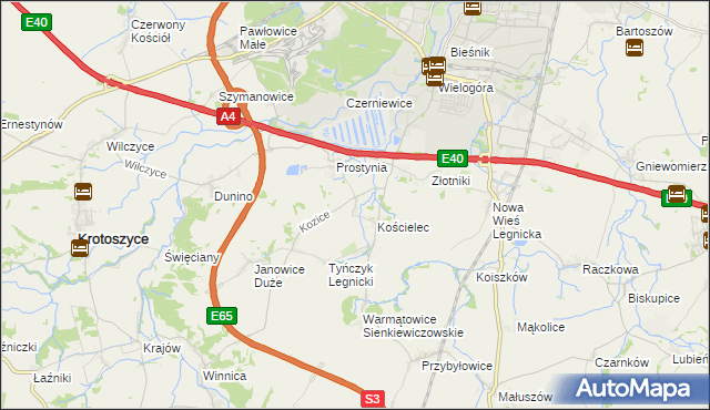 mapa Babin gmina Krotoszyce, Babin gmina Krotoszyce na mapie Targeo