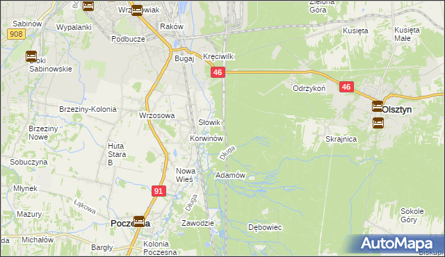 mapa Bloki Kolejowe, Bloki Kolejowe na mapie Targeo