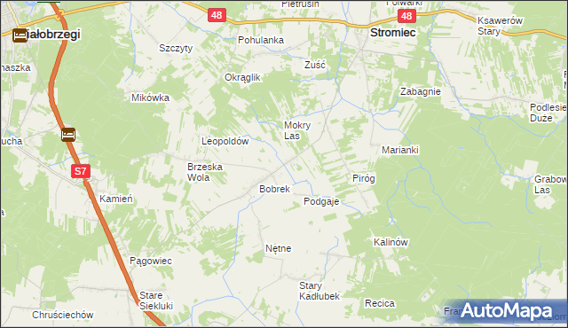 mapa Bobrek-Kolonia, Bobrek-Kolonia na mapie Targeo