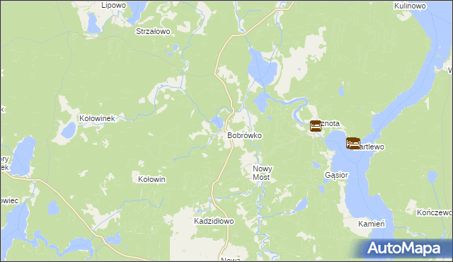 mapa Bobrówko gmina Piecki, Bobrówko gmina Piecki na mapie Targeo