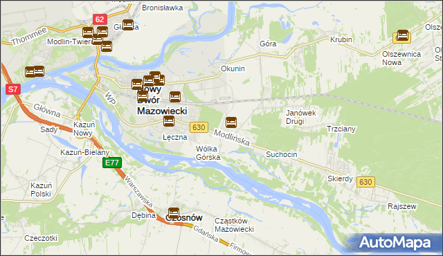 mapa Boża Wola gmina Jabłonna, Boża Wola gmina Jabłonna na mapie Targeo