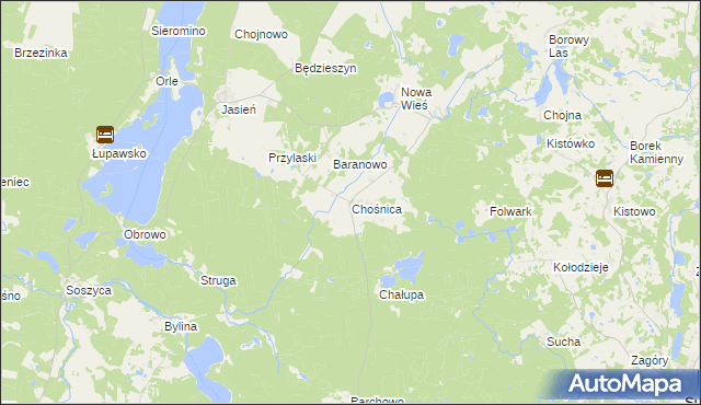 mapa Chośnica, Chośnica na mapie Targeo