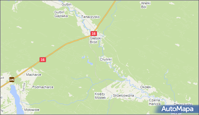 mapa Chylinki, Chylinki na mapie Targeo