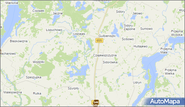 mapa Czajewszczyzna, Czajewszczyzna na mapie Targeo