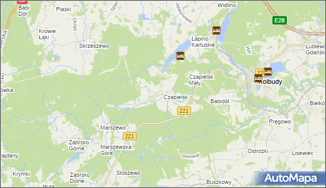 mapa Czapielsk, Czapielsk na mapie Targeo