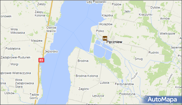 mapa Dąbrowa Lubolska, Dąbrowa Lubolska na mapie Targeo