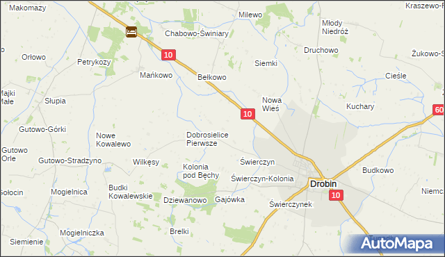 mapa Dobrosielice Drugie, Dobrosielice Drugie na mapie Targeo