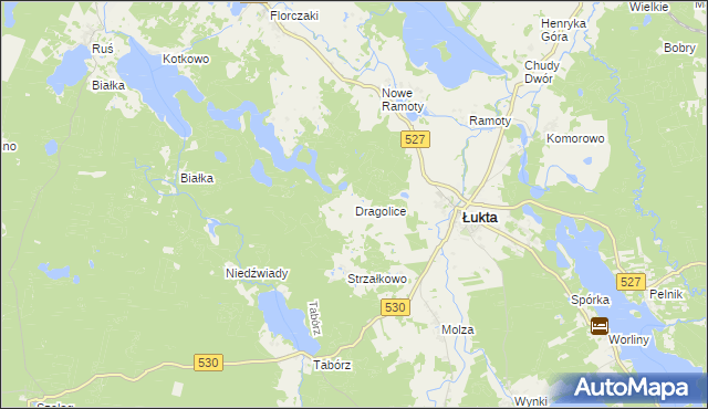 mapa Dragolice, Dragolice na mapie Targeo