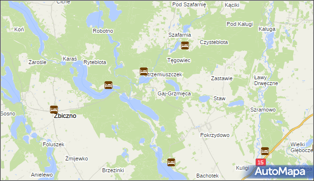 mapa Gaj-Grzmięca, Gaj-Grzmięca na mapie Targeo