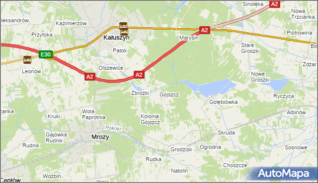 mapa Gójszcz, Gójszcz na mapie Targeo