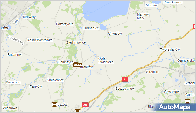 mapa Gola Świdnicka, Gola Świdnicka na mapie Targeo
