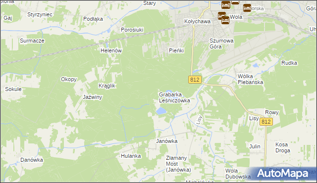 mapa Grabarka Leśniczówka, Grabarka Leśniczówka na mapie Targeo