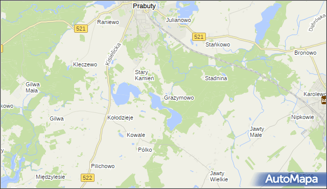 mapa Grazymowo, Grazymowo na mapie Targeo