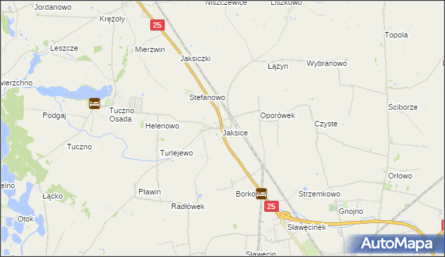 mapa Jaksice gmina Inowrocław, Jaksice gmina Inowrocław na mapie Targeo