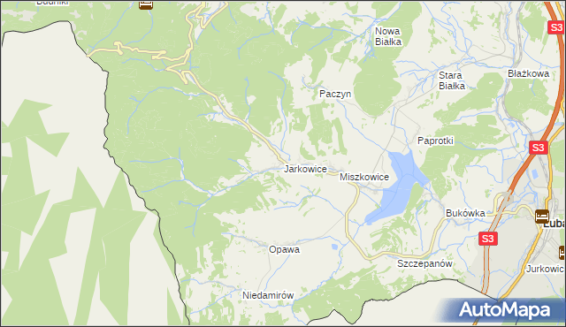 mapa Jarkowice, Jarkowice na mapie Targeo
