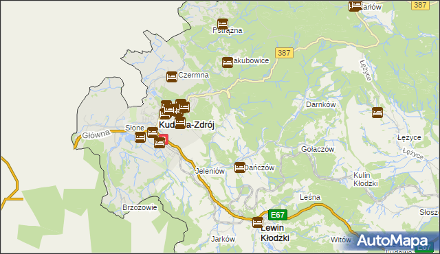 mapa Jerzykowice Wielkie, Jerzykowice Wielkie na mapie Targeo