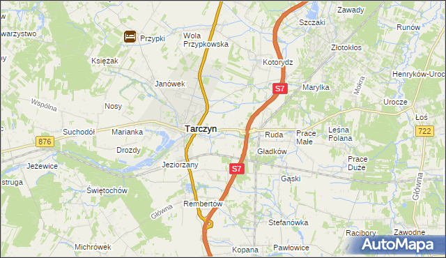 mapa Józefowice gmina Tarczyn, Józefowice gmina Tarczyn na mapie Targeo