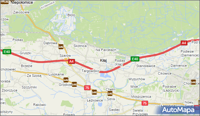mapa Kłaj, Kłaj na mapie Targeo