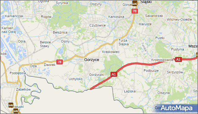 mapa Kolonia Fryderyka, Kolonia Fryderyka na mapie Targeo
