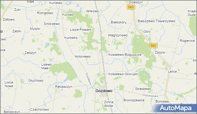 mapa Kolonia Przybyszewo, Kolonia Przybyszewo na mapie Targeo