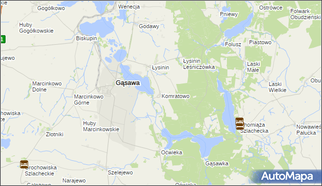 mapa Komratowo, Komratowo na mapie Targeo