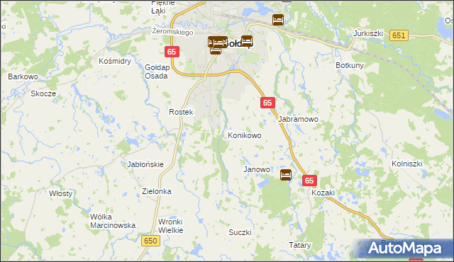 mapa Konikowo gmina Gołdap, Konikowo gmina Gołdap na mapie Targeo