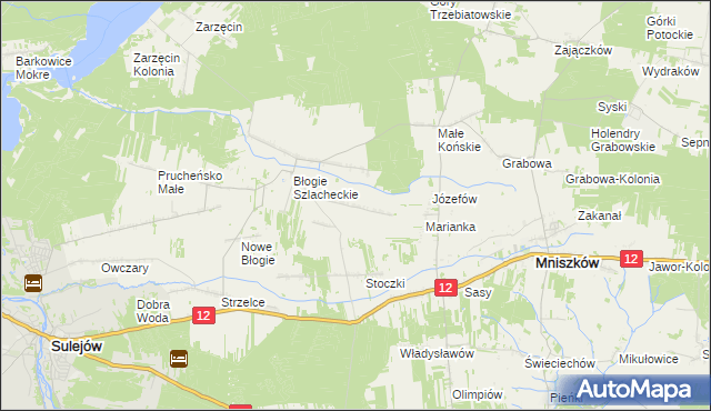 mapa Konstantynów gmina Mniszków, Konstantynów gmina Mniszków na mapie Targeo